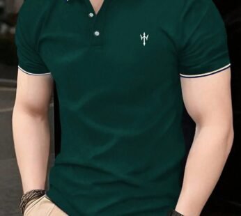 Men’s Printed Short Sleeve Polo Shirt – Fashionable Casual Business Golf Style
