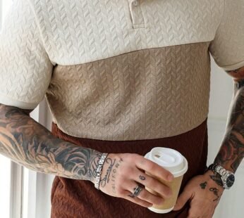 Men’s Classic Earth-Tone Polo Shirt – Casual Daily Wear for Vacation & Commuting