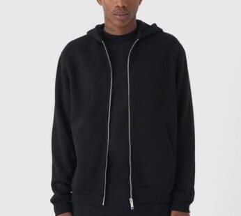 330GSM Basic Zip Through Hoodie