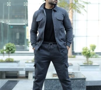 CHARCOAL CARGO TRACKSUIT