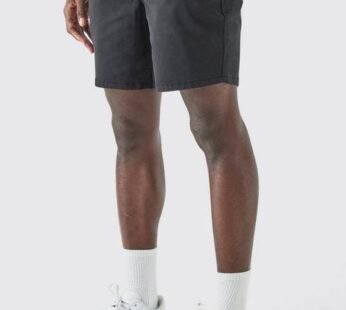 Fixed Waist Skinny Fit Chino Shorts