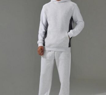 Man Active Colour Block Hoodie and Jogger Tracksuit