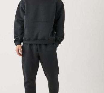 Oversized Boxy Bonded Scuba Hooded Tracksuit