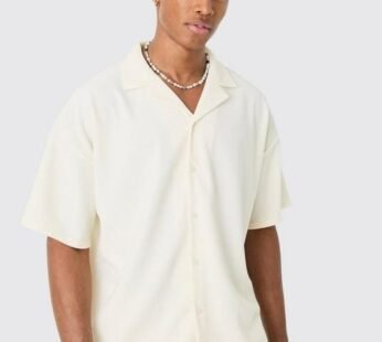 Short Sleeve Ribbed Boxy Shirt
