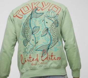 Tokyo Limited Edition Koi Carp Graphic Washed Sweatshirt